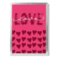 Liebe mit Herzen Rosa Rahmendruck