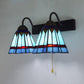 Frendorf | Middellandse Zee Cone Wandlamp 2 Hoofden Blauw Glas Wandmontage Licht met Trekschakelaar