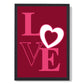 Love Quote Herz Gerahmter Kunstdruck