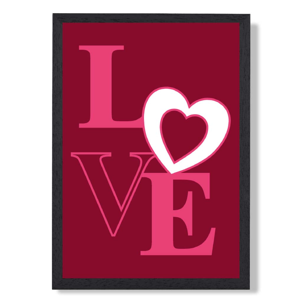 Love Quote Herz Gerahmter Kunstdruck