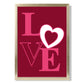 Love Quote Herz Gerahmter Kunstdruck