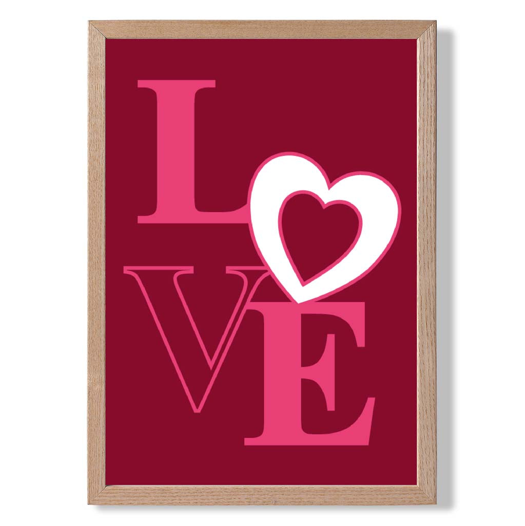 Love Quote Herz Gerahmter Kunstdruck