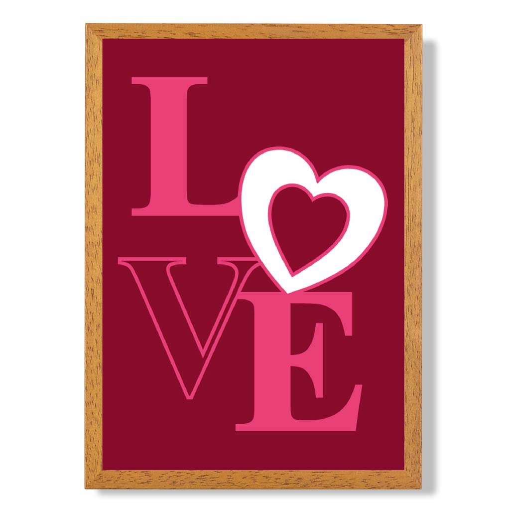Love Quote Herz Gerahmter Kunstdruck