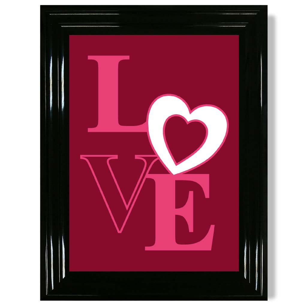 Love Quote Herz Gerahmter Kunstdruck