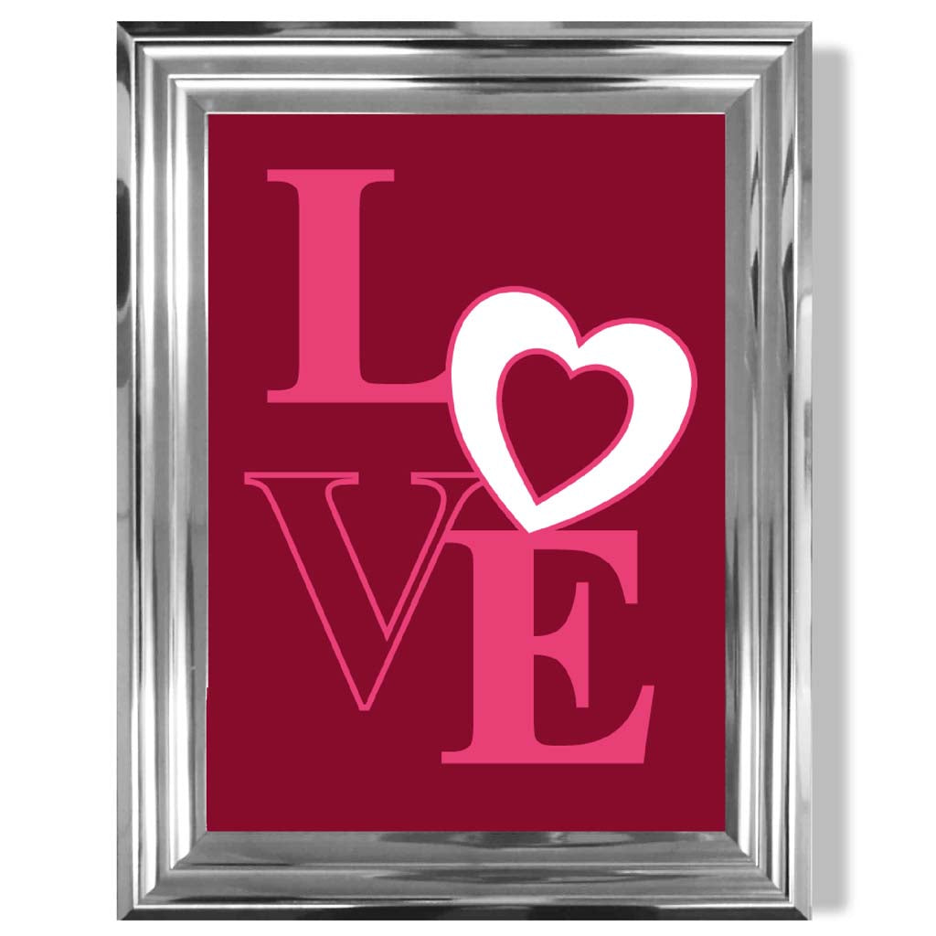 Love Quote Herz Gerahmter Kunstdruck