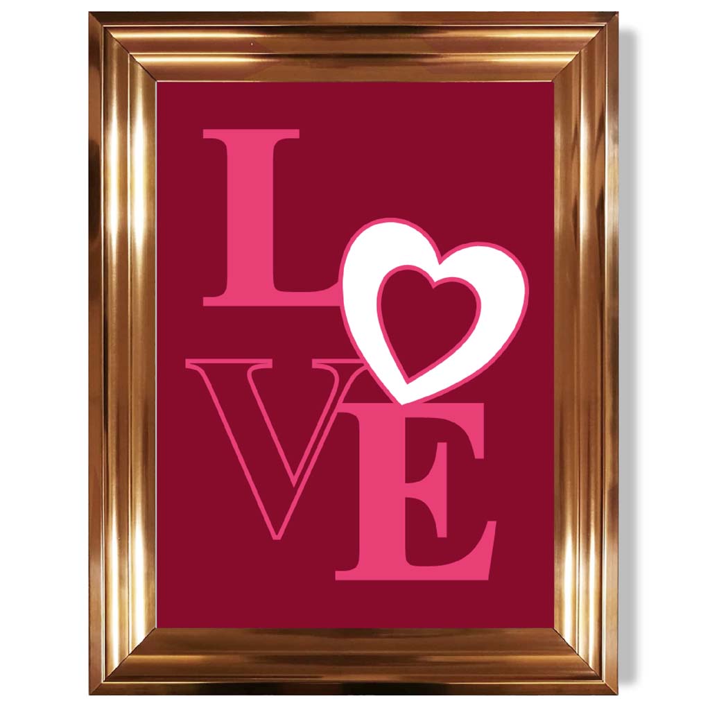 Love Quote Herz Gerahmter Kunstdruck