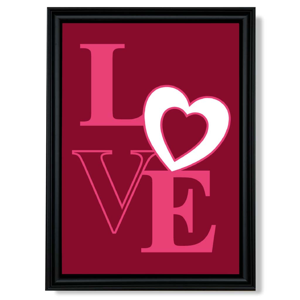 Love Quote Herz Gerahmter Kunstdruck