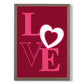 Love Quote Herz Gerahmter Kunstdruck