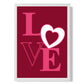 Love Quote Herz Gerahmter Kunstdruck
