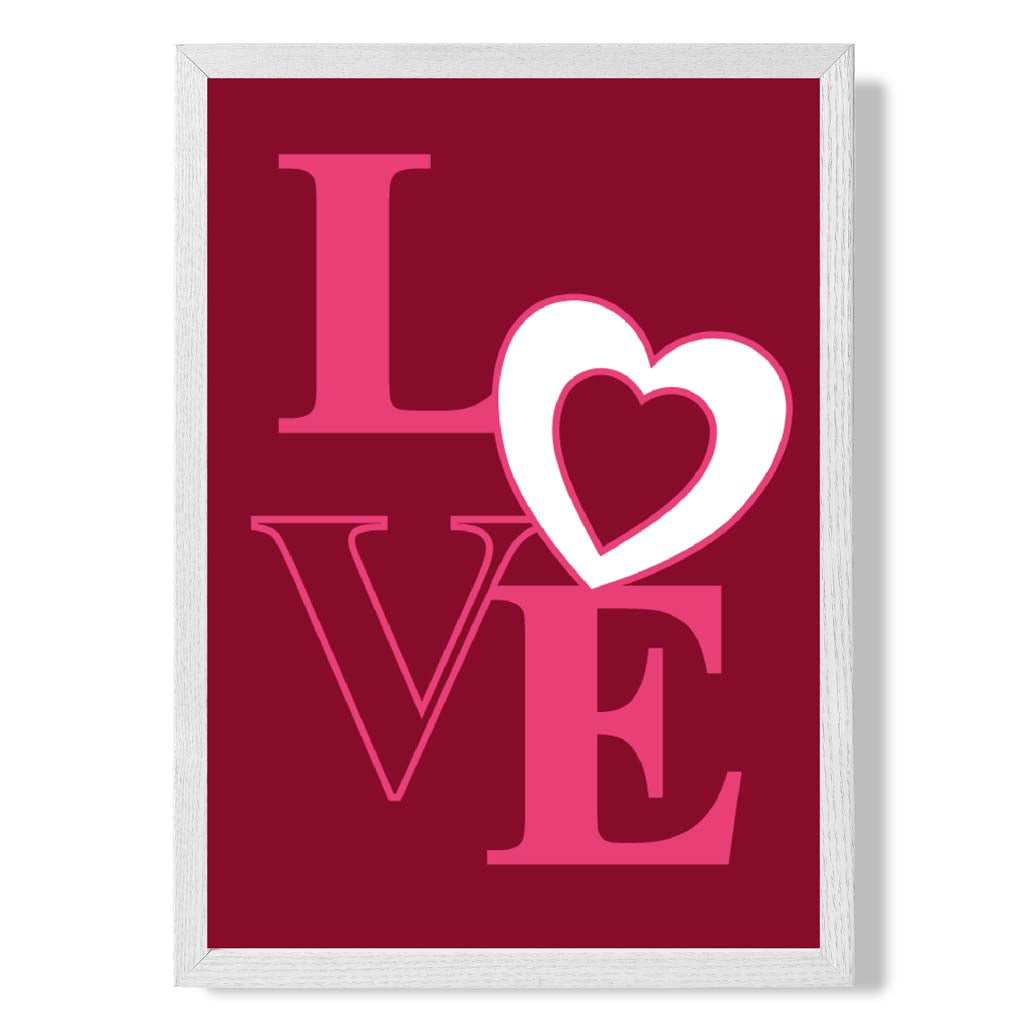 Love Quote Herz Gerahmter Kunstdruck