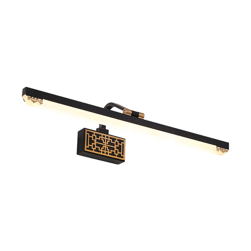 Schwarze LED-Spiegelbeleuchtung Traditionelle Metall-Linearleuchte für Make-up in Weiß/Warm/Natural Light, 16"/22"/28" L