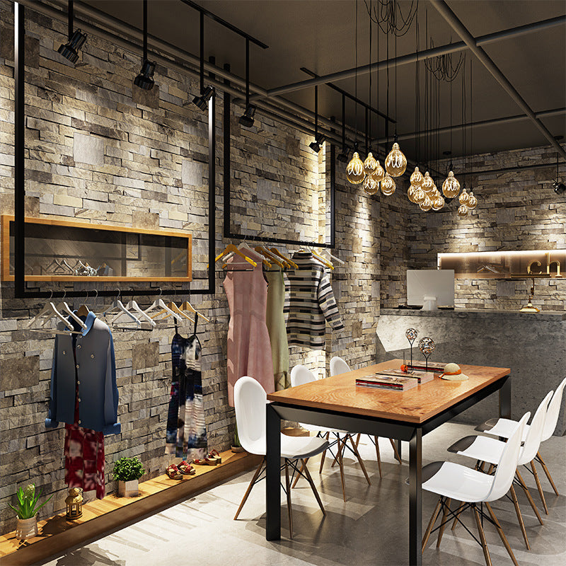 Frendorf | Steampunk Fake Brick Wallpaper Lichtfarbe Wasserdichte Wandverkleidung für Restaurant