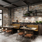 Frendorf | Steampunk Fake Brick Wallpaper Lichtfarbe Wasserdichte Wandverkleidung für Restaurant