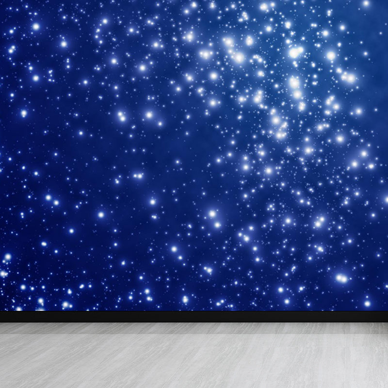Nacht- und Sternenhimmel-Wandmalerei Modern Glatte Wandkunst in dunkler Farbe für das Kinderzimmer