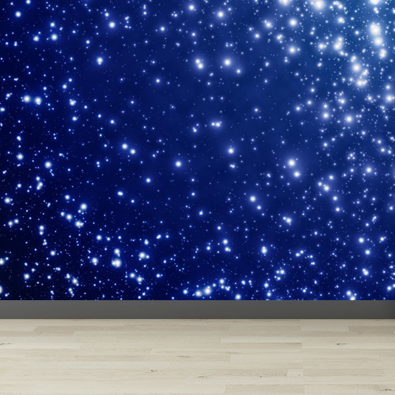 Nacht- und Sternenhimmel-Wandmalerei Modern Glatte Wandkunst in dunkler Farbe für das Kinderzimmer