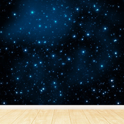 Nacht- und Sternenhimmel-Wandmalerei Modern Glatte Wandkunst in dunkler Farbe für das Kinderzimmer
