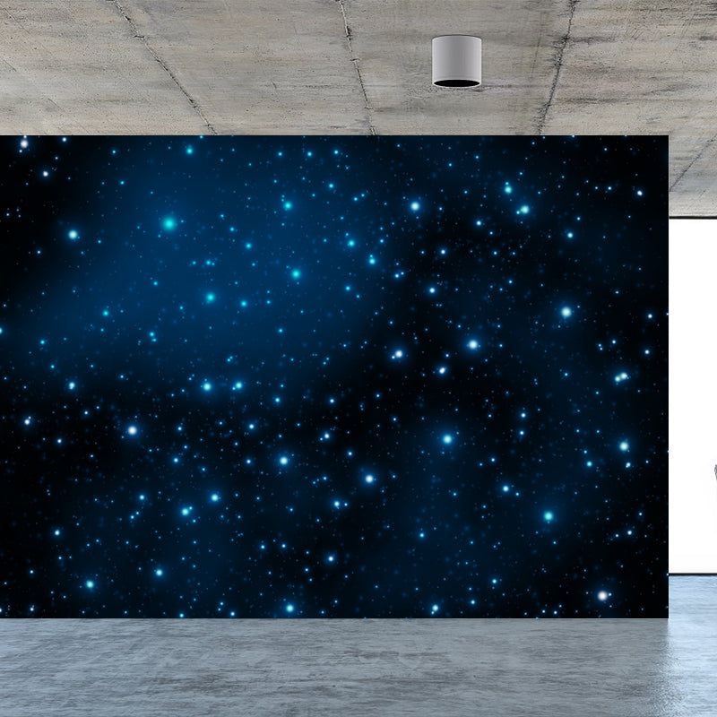 Nacht- und Sternenhimmel-Wandmalerei Modern Glatte Wandkunst in dunkler Farbe für das Kinderzimmer