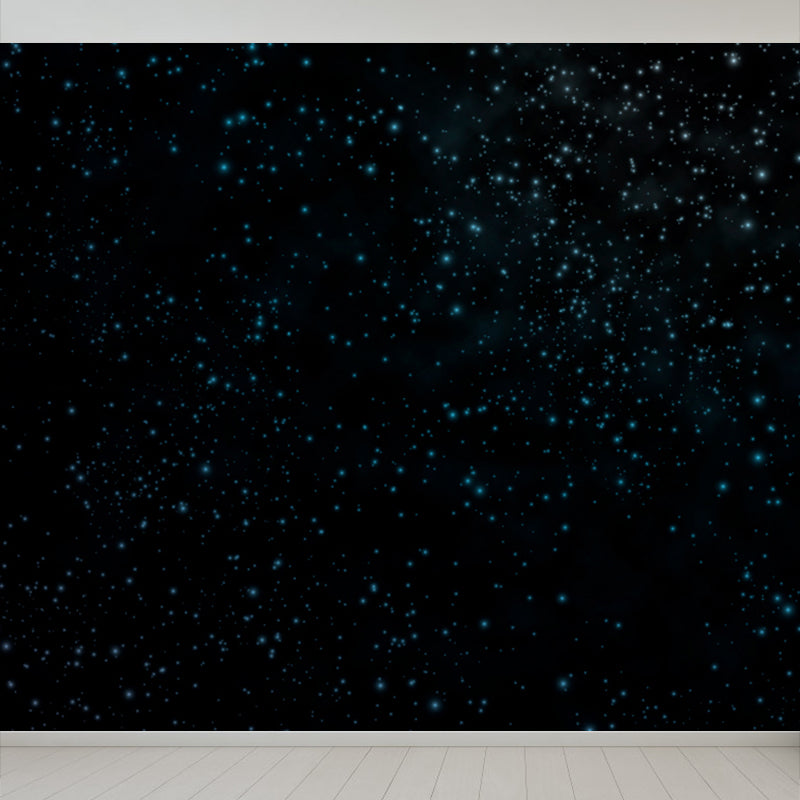 Nacht- und Sternenhimmel-Wandmalerei Modern Glatte Wandkunst in dunkler Farbe für das Kinderzimmer