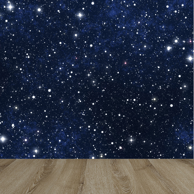 Nacht- und Sternenhimmel-Wandmalerei Modern Glatte Wandkunst in dunkler Farbe für das Kinderzimmer