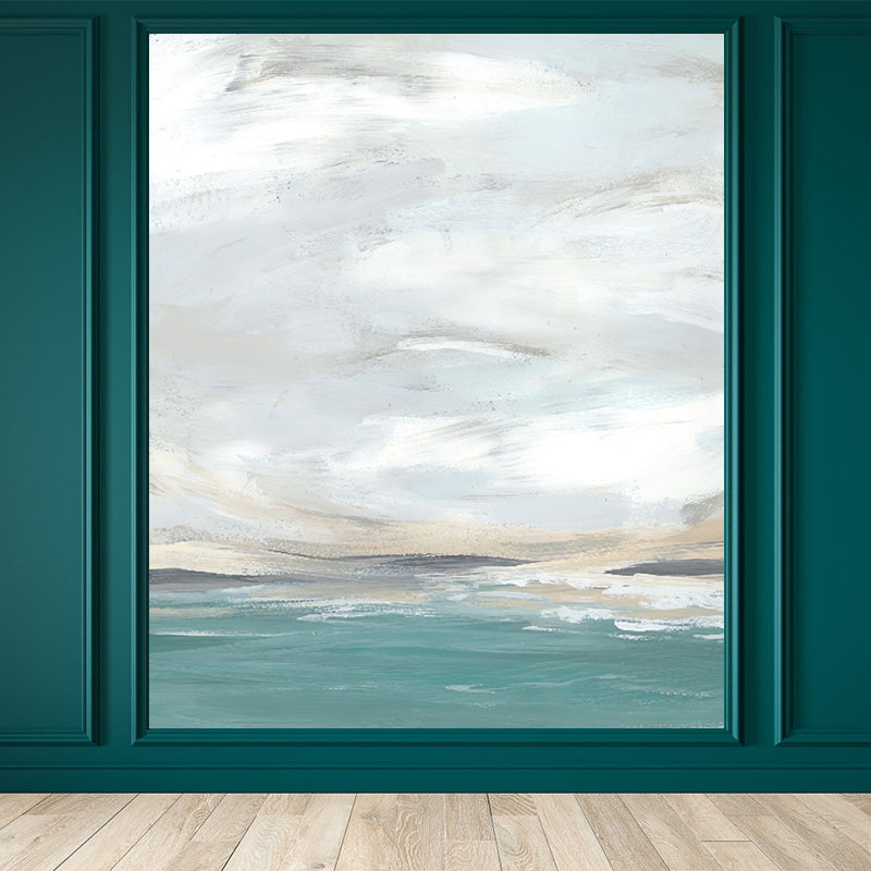 Frendorf | Moderne Stil Landschaft Wandtattoo Vliesstoff Wasserfest Pastell Wandkunst für Zuhause
