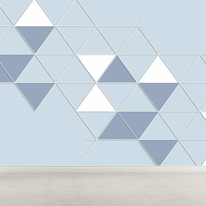 Frendorf | Geometrische Driehoek Muurpapier Muurschildering Moderne Niet-Geweven Katoenen Wandbekleding voor Woonkamer