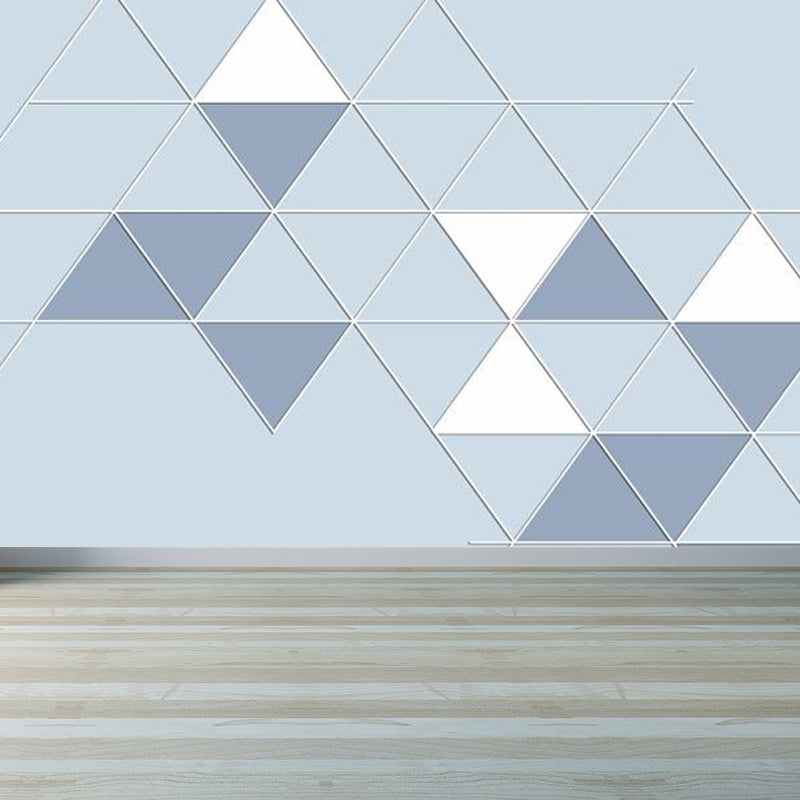 Frendorf | Geometrische Driehoek Muurpapier Muurschildering Moderne Niet-Geweven Katoenen Wandbekleding voor Woonkamer