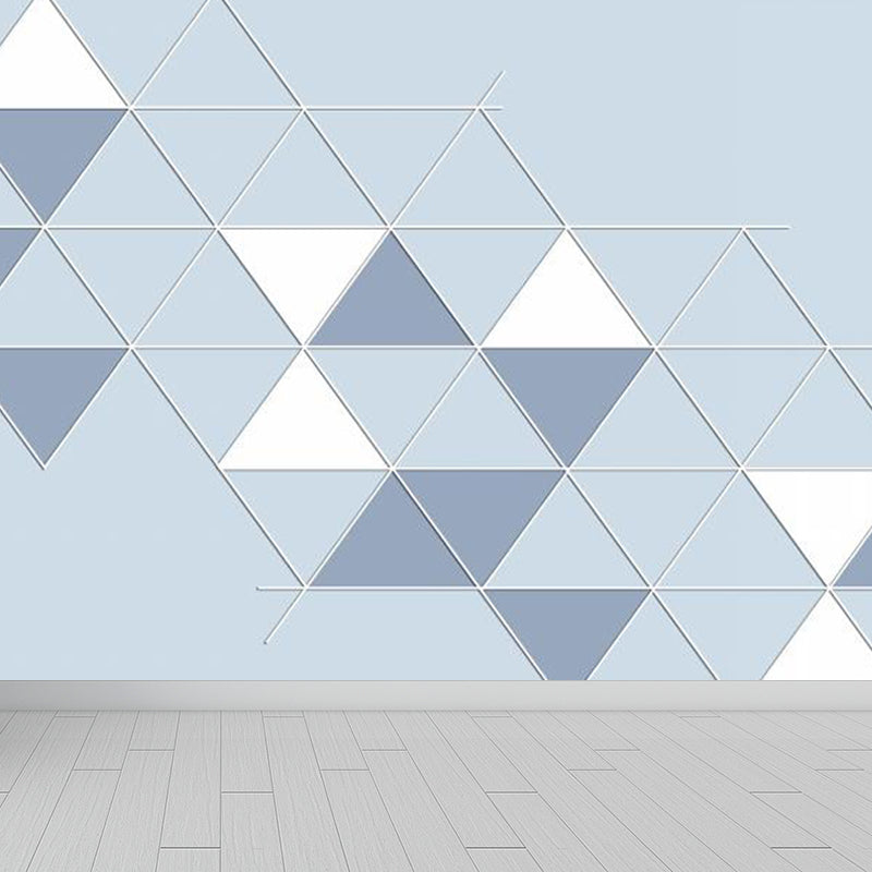 Frendorf | Geometrische Driehoek Muurpapier Muurschildering Moderne Niet-Geweven Katoenen Wandbekleding voor Woonkamer