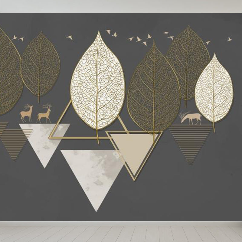 Frendorf | Geometrische Driehoek Muurpapier Muurschildering Moderne Niet-Geweven Katoenen Wandbekleding voor Woonkamer