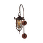 Frendorf | Caged Woonkamer Wandlamp Industriëel Helder Glas 1 Licht Zwart/Roest Sconces Lamp