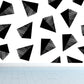 Ganzheitliche geometrische Formen Tapete Mural Schwarz und Weiß Vlies Wandbelag für Dekor, maßgeschneidert