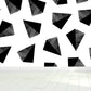 Ganzheitliche geometrische Formen Tapete Mural Schwarz und Weiß Vlies Wandbelag für Dekor, maßgeschneidert