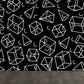 Ganzheitliche geometrische Formen Tapete Mural Schwarz und Weiß Vlies Wandbelag für Dekor, maßgeschneidert