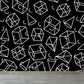 Ganzheitliche geometrische Formen Tapete Mural Schwarz und Weiß Vlies Wandbelag für Dekor, maßgeschneidert