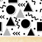 Ganzheitliche geometrische Formen Tapete Mural Schwarz und Weiß Vlies Wandbelag für Dekor, maßgeschneidert