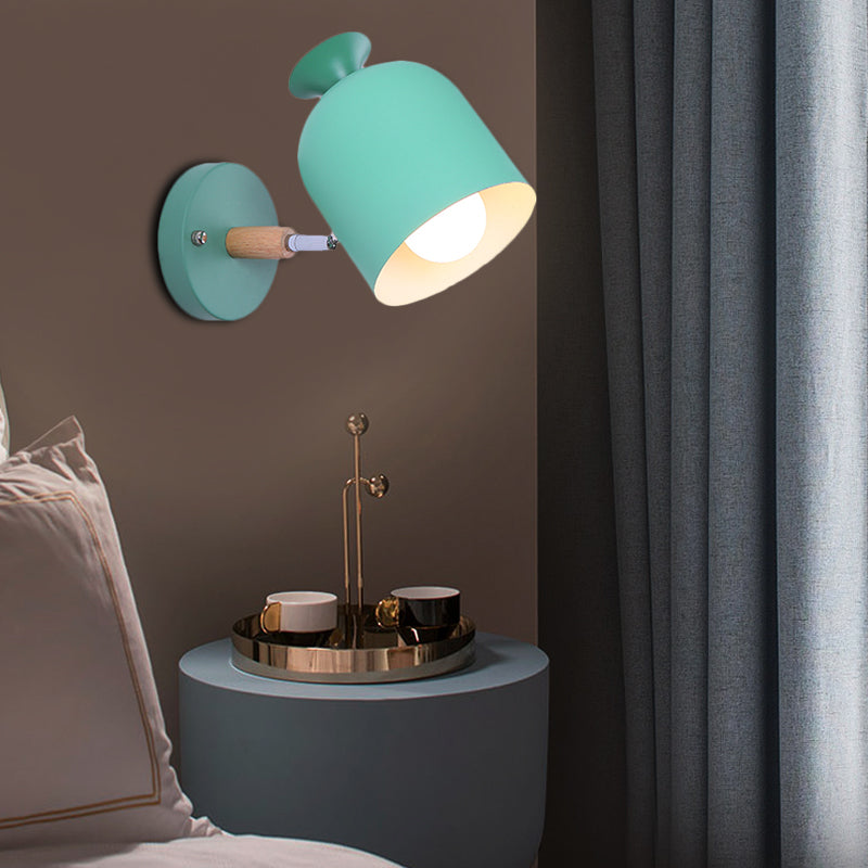 Frendorf | Cup Shade Volwassen Slaapkamer Wandlamp Draaibaar Metaal Eén Licht Macaron Loft Wandlamp