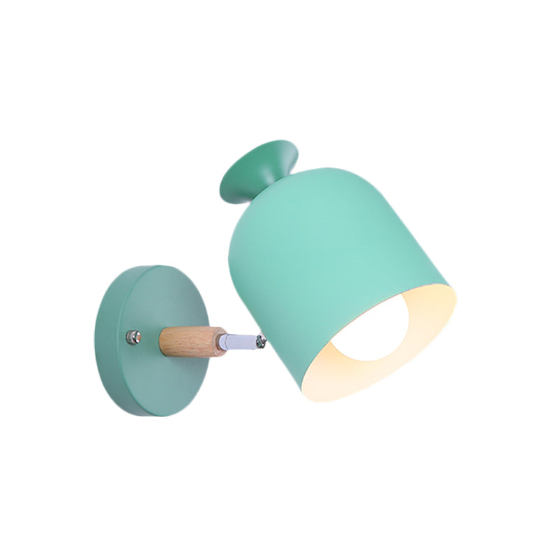 Frendorf | Cup Shade Volwassen Slaapkamer Wandlamp Draaibaar Metaal Eén Licht Macaron Loft Wandlamp