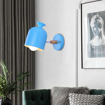 Frendorf | Cup Shade Volwassen Slaapkamer Wandlamp Draaibaar Metaal Eén Licht Macaron Loft Wandlamp