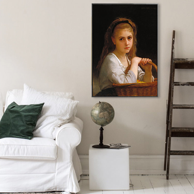 Frendorf | Unbeschwerte kleines Mädchen Leinwanddruck Texturiert Renaissance für Mädchen Schlafzimmer Malerei