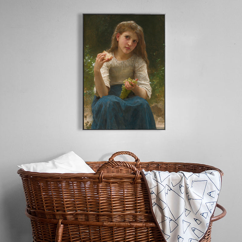Frendorf | Unbeschwerte kleines Mädchen Leinwanddruck Texturiert Renaissance für Mädchen Schlafzimmer Malerei