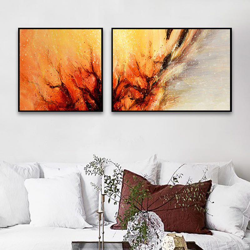 Frendorf | Moderne Malerei Druck Abstrakt Leinwand Pastell Multi-Teil Wandkunst Dekor für Hotel