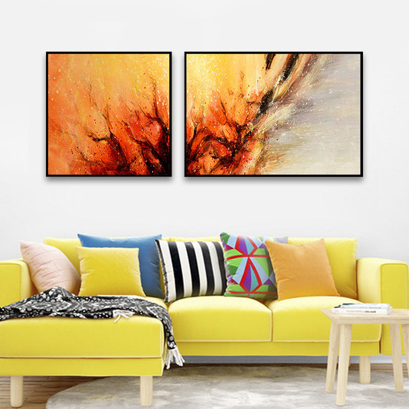 Frendorf | Moderne Malerei Druck Abstrakt Leinwand Pastell Multi-Teil Wandkunst Dekor für Hotel