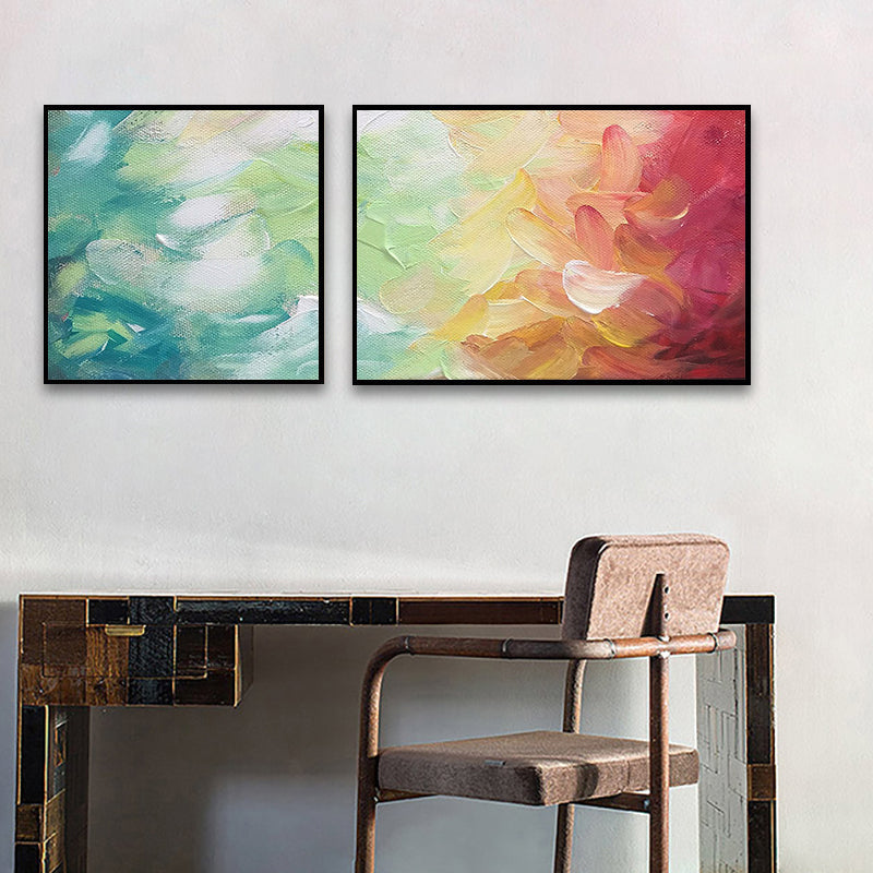 Frendorf | Moderne Malerei Druck Abstrakt Leinwand Pastell Multi-Teil Wandkunst Dekor für Hotel