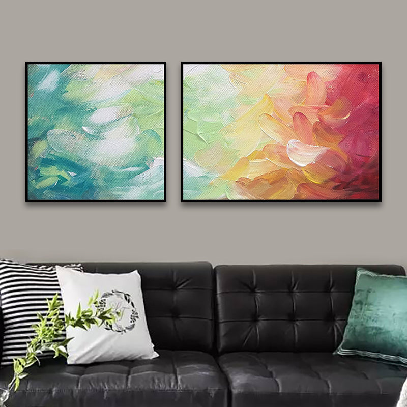 Frendorf | Moderne Malerei Druck Abstrakt Leinwand Pastell Multi-Teil Wandkunst Dekor für Hotel