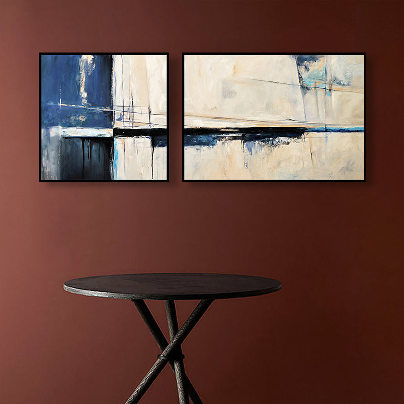Frendorf | Moderne Malerei Druck Abstrakt Leinwand Pastell Multi-Teil Wandkunst Dekor für Hotel