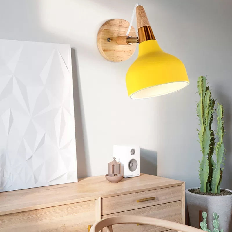 Metall Fackel-förmige Wandlicht Winkel verstellbar 1 Licht Nordischer Stil Wandleuchte für Nachttisch