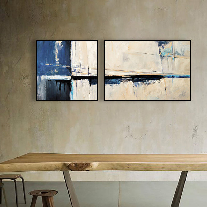 Frendorf | Moderne Malerei Druck Abstrakt Leinwand Pastell Multi-Teil Wandkunst Dekor für Hotel