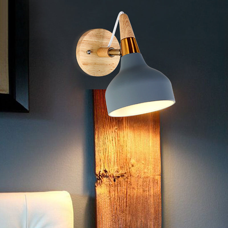 Metall Fackel-förmige Wandlicht Winkel verstellbar 1 Licht Nordischer Stil Wandleuchte für Nachttisch