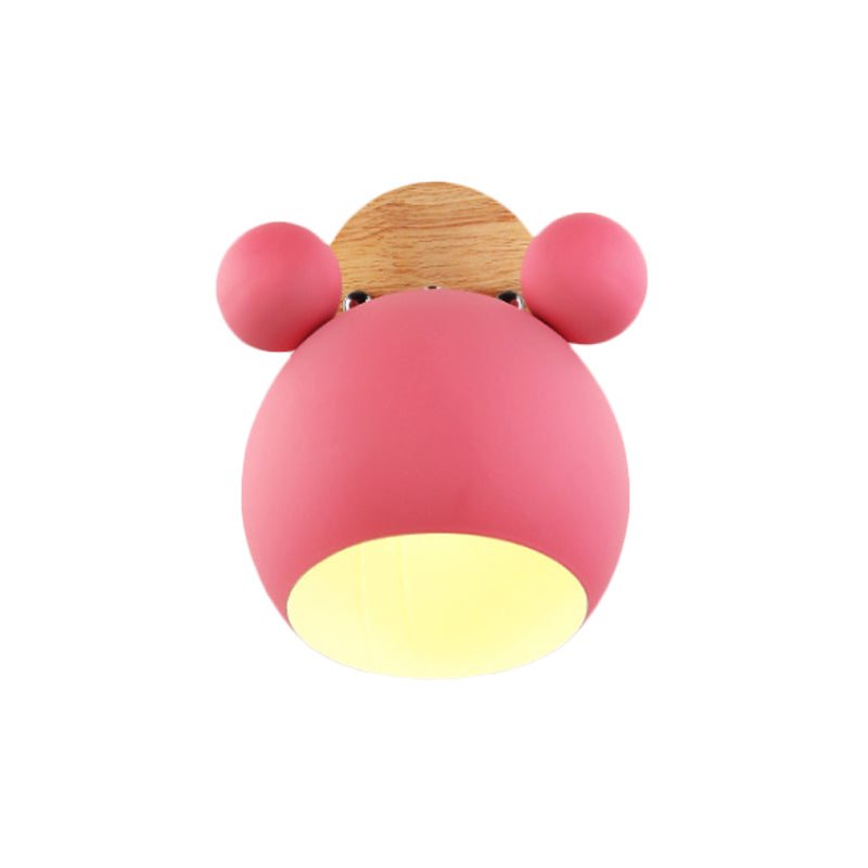 Frendorf | Nordic Style Globe Wandleuchte Holz & Metall 1 Lampe Wandleuchte für Restaurant Flur