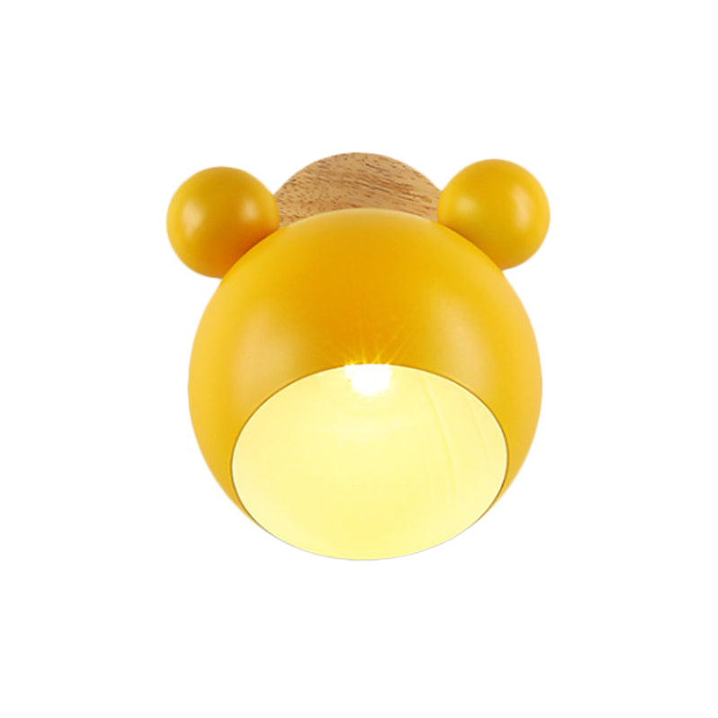Frendorf | Nordic Style Globe Wandleuchte Holz & Metall 1 Lampe Wandleuchte für Restaurant Flur