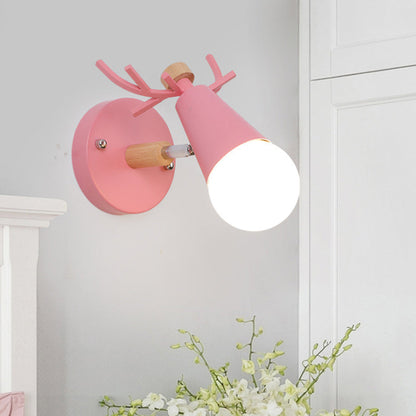 Frendorf | Nordic IJsconus Wandlamp met Hertenhoorns Metaal 1 Kop Sconcelamp voor Eetkamer